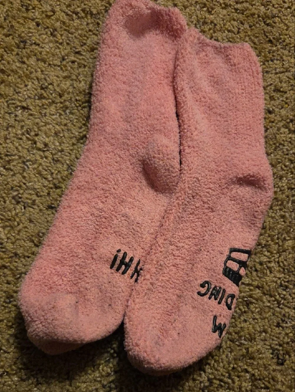 Pink Cozy Reading Slipper Socks - 